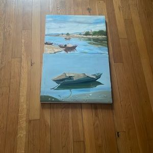 Boat oil painting art